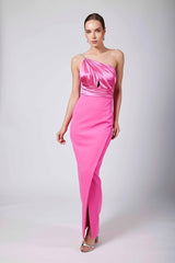 Pink Single Strap Avanti Milano Evening Dress