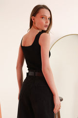 Black Stretch Blouse