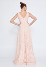 Rose Floral A Line Sleeveless Layered Dress