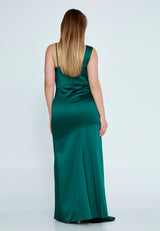 Sage Green Knee Slit Sleeveless Dress