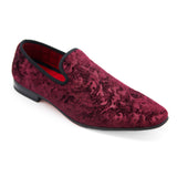 La Milano Burgundy Patterned Slip On Loafer