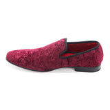 La Milano Burgundy Patterned Slip On Loafer