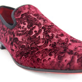 La Milano Burgundy Patterned Slip On Loafer