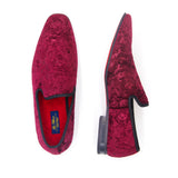 La Milano Burgundy Patterned Slip On Loafer