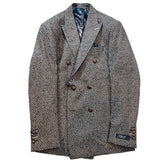 Navy and Gold Houndstooth Double Breasted Sport Jacket PI 04