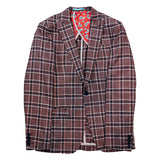Burgundy and Blue Plaid Sport Jacket BP 00