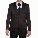 Black and Burgundy Avanti Milano Tuxedo MAS 06