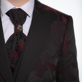 Black and Burgundy Avanti Milano Tuxedo MAS 06