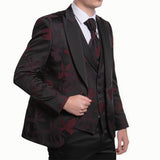 Black and Burgundy Avanti Milano Tuxedo MAS 06