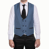 Light Blue Shimmer Peak Lapel Avanti Milano Tuxedo DAN 04