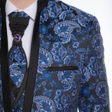 Royal Blue Paisley Avanti Milano Tuxedo GAL 04