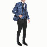 Royal Blue Paisley Avanti Milano Tuxedo GAL 04