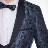 Aqua Blue Paisley Avanti Milano Tuxedo LUC 18