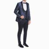 Aqua Blue Paisley Avanti Milano Tuxedo LUC 18
