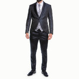 Navy Blue Floral Avanti Milano Tuxedo