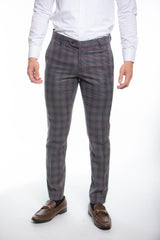 Grey Orange Stitch Daniel Armoni Finished Pants