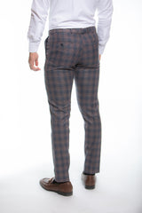 Grey Orange Stitch Daniel Armoni Finished Pants