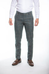 Green Beige Stitch Daniel Armoni Finished Pants