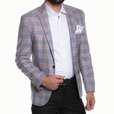 Tan and Blue Plaid Sport Jacket