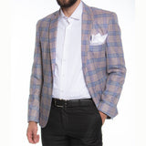 Tan and Blue Plaid Sport Jacket