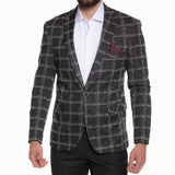 Black Plaid Sport Jacket BP 02