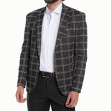 Black Plaid Sport Jacket BP 02