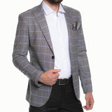 Dark Grey Blue Window Pane Sport Jacket BP 16