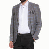 Dark Grey Blue Window Pane Sport Jacket BP 16