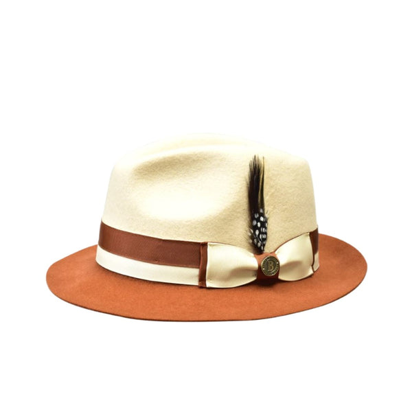 Bruno Capelo Cognac Brown Bone Caesar Collection Hat
