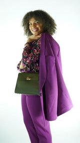 Purple Avanti Milano Peak Lapel Two Piece Suit