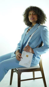 Light Blue Avanti Milano Solid Double Breasted Peaked Lapel Two Piece Suit
