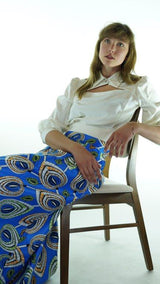 White Avanti Milano Solid Collared Blouse