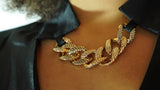Black Avanti Milano Solid Gold Accessory Blouse