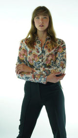 Multicolored Avanti Milano Floral Patterned Blouse