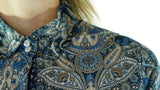 Blue/White Avanti Milano Paisley Patterned Blouse