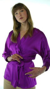 Purple Avanti Milano Solid Blouse