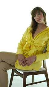 Yellow Avanti Milano Solid Blouse