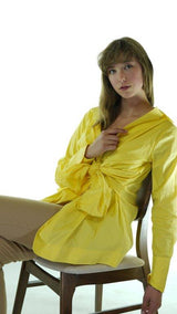 Yellow Avanti Milano Solid Blouse
