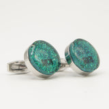 Avanti Milano Round Green Glitter Cufflink