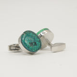 Avanti Milano Round Green Glitter Cufflink