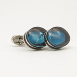 Avanti Milano Oval Ocean Blue/Black Cufflink