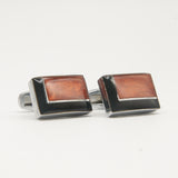 Avanti Milano Rectangular Brown/Black Cufflinks