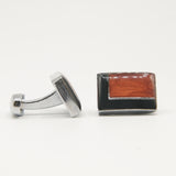 Avanti Milano Rectangular Brown/Black Cufflinks