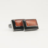 Avanti Milano Rectangular Brown/Black Cufflinks