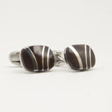 Avanti Milano Rectangular Burgundy Cufflinks