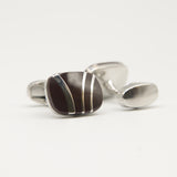 Avanti Milano Rectangular Burgundy Cufflinks
