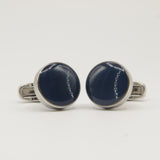 Avanti Milano Dark Blue Round Braided Cufflink