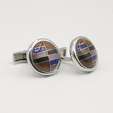 Avanti Milano Round Earth Tone Multicolored Cufflink