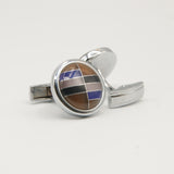Avanti Milano Round Earth Tone Multicolored Cufflink