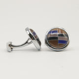 Avanti Milano Round Earth Tone Multicolored Cufflink